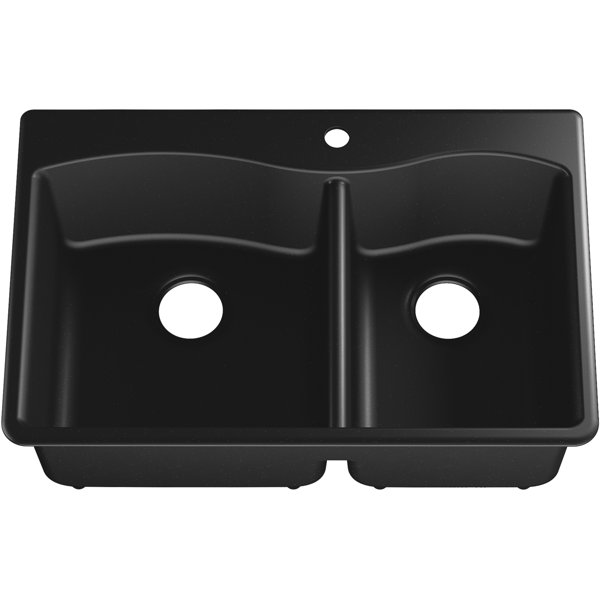 Kohler Kennon Neoroc 33" L x 22" W Dual Mount Kitchen Sink & Reviews Wayfair